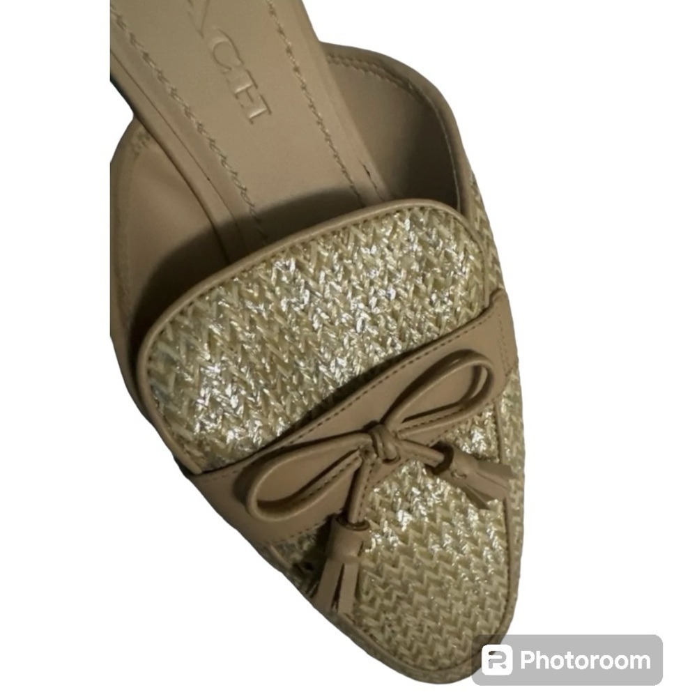 Coach Stassi Rafia Slides Mules - Picture 10 of 12